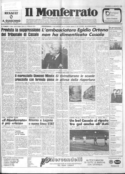 Il Monferrato - Edizione 60 del 29/08/1986